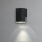 Preview: Konstsmide 410-750 Antares Wandleuchte schwarz lackiertes Aluminium, klares Acrylglas