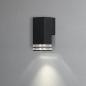 Preview: Konstsmide 411-750 Antares Wandleuchte schwarz lackiertes Aluminium, klares Acrylglas