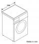 Preview: BOSCH Waschmaschine 9kg Frontlader WUU28T41 weiß unterbaufähig 1400U Aqua Stop - Energieklasse A
