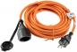 Preview: ChiliTec Verlängerungskabel 10m, IP44, Orange H07RN-F 3G1,5 , Stecker / Kupplung