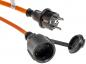 Preview: ChiliTec Verlängerungskabel 15m, IP44, Orange H07RN-F 3G1,5 , Stecker / Kupplung