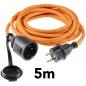 Preview: ChiliTec Verlängerungskabel 5m, IP44, Orange H07RN-F 3G1,5 , Stecker / Kupplung