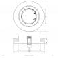 Preview: EVN Decken-Einbaustrahler für GU10 Leuchtmittel rund schwenkbar chrom IP20 EinbauØ80