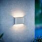 Preview: Flache LED-Außenwandleuchte weiß Superschlankes Design