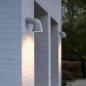 Preview: Trichterförmige weiße  Außenwandleuchte FRONT in schlichtem Design