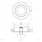 Preview: EVN Schwenkbare Decken-Einbauleuchte ohne Leuchtmittel rund alu IP20 GX5.3 12V EinbauØ68