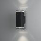 Preview: Konstsmide 407-750 Antares Wandleuchte schwarz lackiertes Aluminium, klares Acrylglas