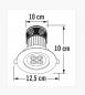 Preview: Konstsmide 7097-000 Deckeneinbaustrahler Aluminium