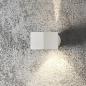 Preview: Konstsmide 7341-250 Modena Square Wandleuchte weiß lackiertes Aluminium, klares Glas