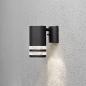 Preview: Konstsmide 7515-750 Modena Wandleuchte schwarz lackiertes Aluminium, klares Acrylglas, Reflektor