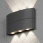 Preview: Konstsmide 7853-370 Chieri Wandleuchte anthrazit lackiertes Aluminium mit High Power LEDs