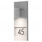 Preview: Konstsmide 7655-300 Modena Hausnummernleuchte grau lackiertes Aluminium, klares Glas, Reflektor