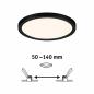 Preview: Paulmann 79961 VariFit LED Einbaupanel Areo schlicht Spritzwasser geschützt rund 175mm warmweiß Schwarz