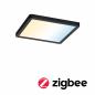 Preview: Paulmann 79966 VariFit LED Einbaupanel Smart Home Zigbee Areo schlicht Spritzwasser geschützt eckig 175x175mm Tunable White Schwarz dimmbar