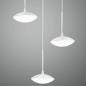 Preview: Hale Dimmbare Pendelleuchte mit 3 LED Pendeln in Weiss