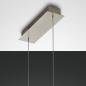 Preview: Aktion: Nur noch angezeigter Bestand verfügbar - Balkenförmige 110cm lange Eichenholz LED-Pendelleuchte Badia dimmbar mit Ober- und Unterlicht von Fabas Luce