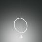 Preview: Sirio Filigrane runde LED Pendelleuchte in Weiss von Fabas Luce
