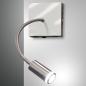 Preview: Portici Flexible LED Nachttisch Wandlampe und Lesespot aus Nickel satiniert von Fabas Luce
