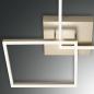 Preview: Doppel Rechteck Bard LED Deckenleuchte Gold edelmatt Fabas Luce