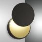 Preview: Ara Verstellbare dimmbare LED Wandleuchte in Schwarz-Gold von Fabas Luce