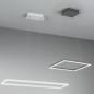 Preview: Quadratische Bard LED Pendelleuchte LED in Anthrazit 42x42cm Fabas Luce