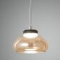 Preview: Arabella 1-flammige LED-Pendelleuchte aus mundgeblasenem Glas in Amber Fabas Luce