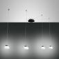 Preview: Arabella anpassungsfähige 4-flammige LED-Pendelleuchte in Weiss aus Glas von Fabas Luce