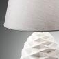 Preview: Duchessa markante Keramik-Tischleuchte mit ansprechender edler Licht-/Schattenwirkung in Weiss von Fabas Luce