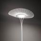 Preview: Vela Deckenfluter mit sanft geschungenem ovalen Acrylschirm dimmbar in Weiß von Fabas Luce