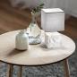 Preview: Adda Keramik-Tischleuchte mit Keramikfuß in Steinoptik und Textilschirm in Weiß / Grau von Fabas Luce