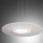 Preview: Angelica LED Pendelleuchte in Weiß mit runden flachen Acrylschirm von Fabas Luce