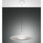 Preview: Anemone LED Pendelleuchte in Weiß mit sanft runden flachen Acrylschirm von Fabas Luce
