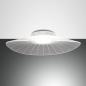 Preview: Vela Deckenleuchte mit sanft geschungenem ovalen Acrylschirm dimmbar in Weiß von Fabas Luce