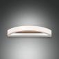 Preview: Cordoba LED Wandleuchte mit Eschenholz-Inlay up&down-Beleuchtung in Weiß von Fabas Luce
