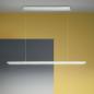 Preview: Mason LED Pendelleuchte mit Dimmer in Weiß 111cm mit Unterlicht von Fabas Luce