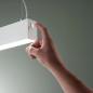 Preview: Balkenförmige Next LED Pendelleuchte mit Dimmer in Weiß 112cm mit Ober- & Unterlicht von Fabas Luce