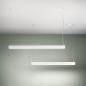 Preview: Balkenförmige Next LED Pendelleuchte mit Dimmer in Weiß 142cm mit Ober- & Unterlicht von Fabas Luce