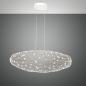 Preview: Sumter Ovale LED-Pendelleuchte im luftigen Draht-Look dimmbar in Weiß 80cm von Fabas Luce