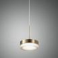 Preview: Dunk LED Pendelleuchte in minimalistischem Design Messing satiniert von Fabas Luce