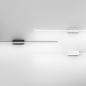 Preview: Große 110cm Nala LED Wandleuchte als Spiegel- und Bilderleuchte in Weiß von Fabas Luce