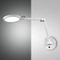 Preview: Schwenkbare LED Wandleuchte & Schreitischlampe in Weiß von Fabas Luce