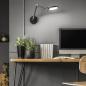 Preview: Schwenkbare LED Wandleuchte & Schreitischlampe in Schwarz von Fabas Luce