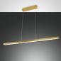 Preview: Ling LED-Pendelleuchte im Vierkantrohrdesign dimmbar in Messing 110cm up&down Licht von Fabas Luce