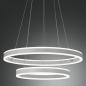 Preview: Palau LED-Pendelleuchte in Doppel-Ringform in Weiß up&downlight dimmbar Ø40+60cm von Fabas Luce