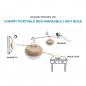 Preview: New Garden CHERRY LED Outdoor Solar Leuchthalbkugel dimmbar beige mit Fernbedienung IP54