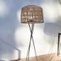 Preview: New Garden Kabellose Stehlampe Amalfi - Naturfaser - Akku für Innen & Außen mit Fernbedienung