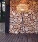 Preview: New Garden Kabellose Stehlampe Amalfi - Naturfaser - Akku für Innen & Außen mit Fernbedienung