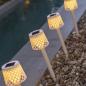 Preview: 4 Stück New Garden GRETITA LED Erdspieß Leuchten Solar Akku Recycled Ocean Plastic in weiss