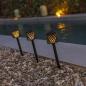 Preview: 4 Stück New Garden GRETITA LED Erdspieß Leuchten Solar Akku Recycled Ocean Plastic in Schwarz