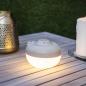 Preview: New Garden CHERRY LED Outdoor Solar Leuchthalbkugel dimmbar beige mit Fernbedienung IP54